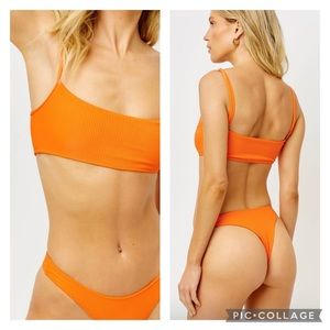 BOOTS RIBBED BRALETTE BIKINI TOP